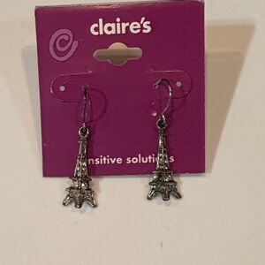 🎈🎈7/15🎈🎈Claire's Silver Eiffel Tower Dangle Earrings